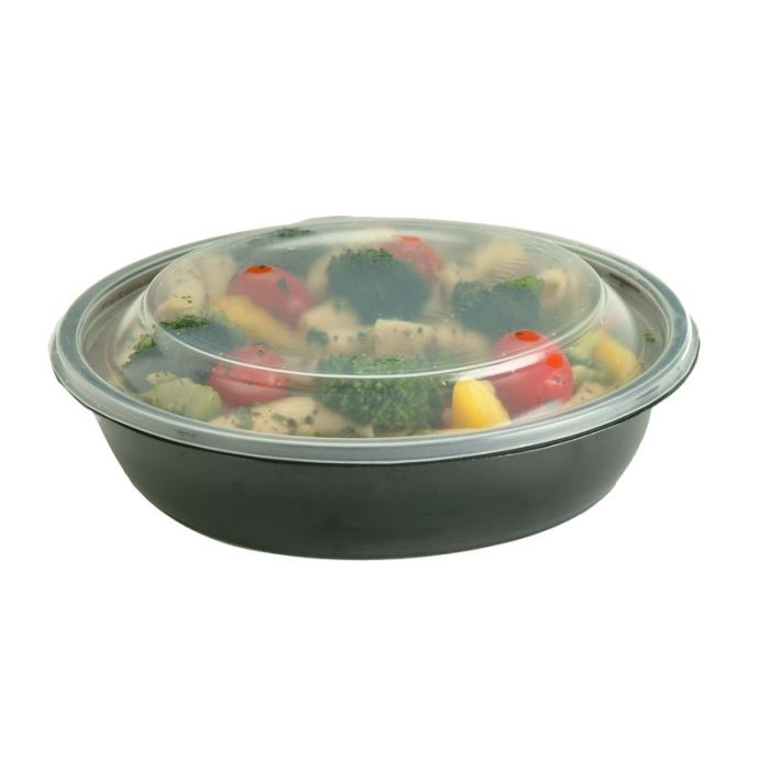 FastPac pojemnik okrągły 750ml czarny 19x4cm op. 50 sztuk
