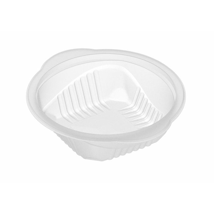 Soup PP container 5350 R 350ml op.50pcs fi 164mm for sealing frosted PERLAGE (k/12) ribbed