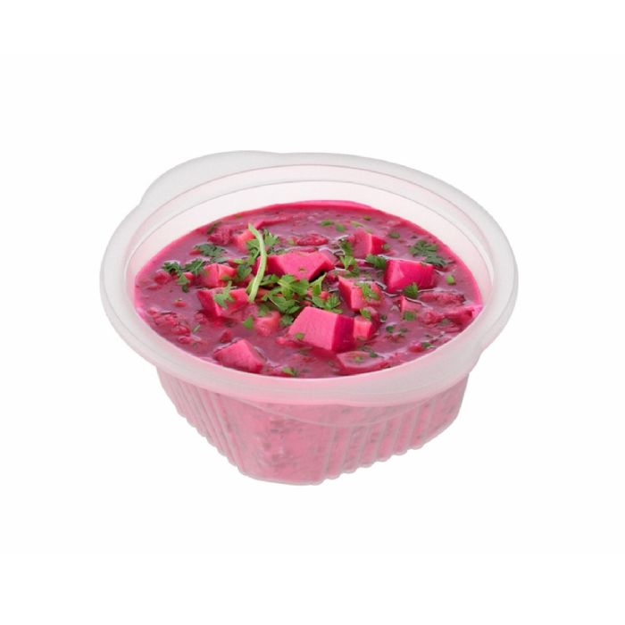 Soup PP container 5350 R 350ml op.50pcs fi 164mm for sealing frosted PERLAGE (k/12) ribbed