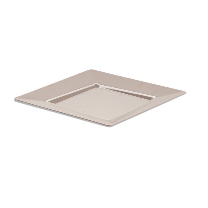 PS 230mm premium rectangular plate ESTIVO op.25pcs. (k/4) sand REUSABLE