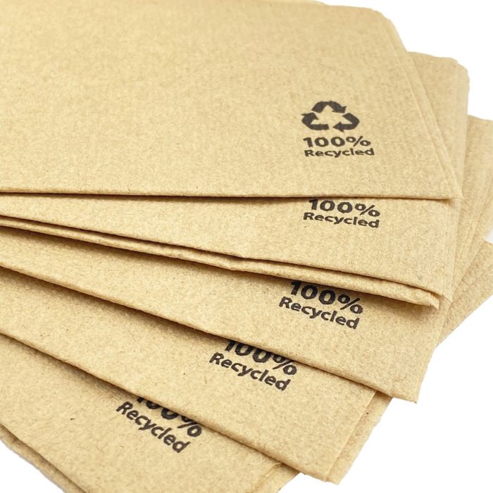 Napkins 33x30 1W 1/8 400pcs ECO (k/15) colour brown, natural, recycling