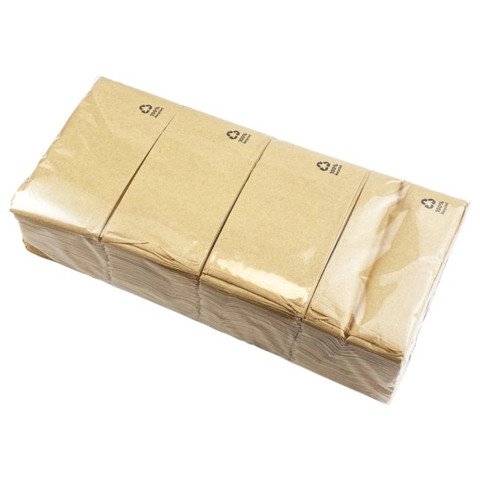 Napkins 33x30 1W 1/8 400pcs ECO (k/15) colour brown, natural, recycling