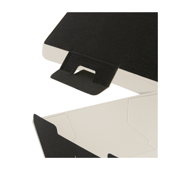 HAMBURGER BOX BLACK LARGE pack of 50 pieces 130x125x90mm (box/10)