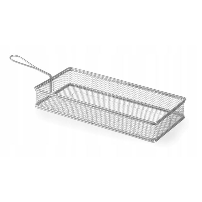 Koszyk do smażonych przekąsek prostokątny - 275x130(H)45 - kod 426456