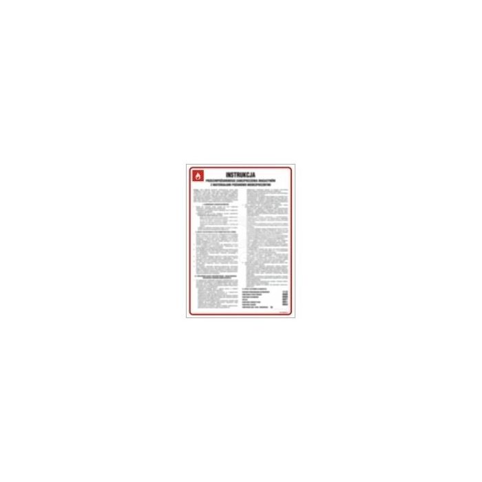 Fire instruction on building area DN - 350 x 245mm DB028DNHN (in Polish)