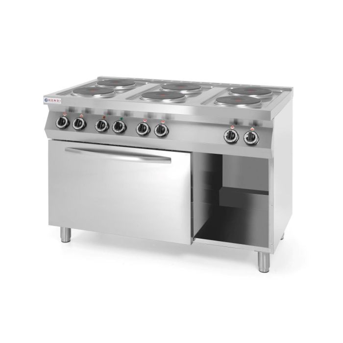 Kuchnia elektryczna 6-płytowa Kitchen Line z konwekcyjnym piekarnikiem elektrycznym GN 1/1 - kod 226247