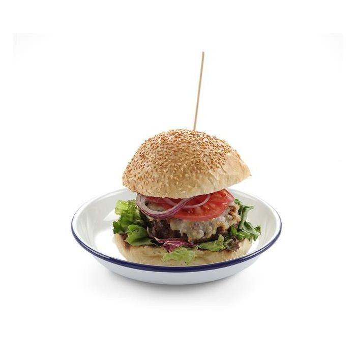 Deep dish enamel plate ø180 - code 621240