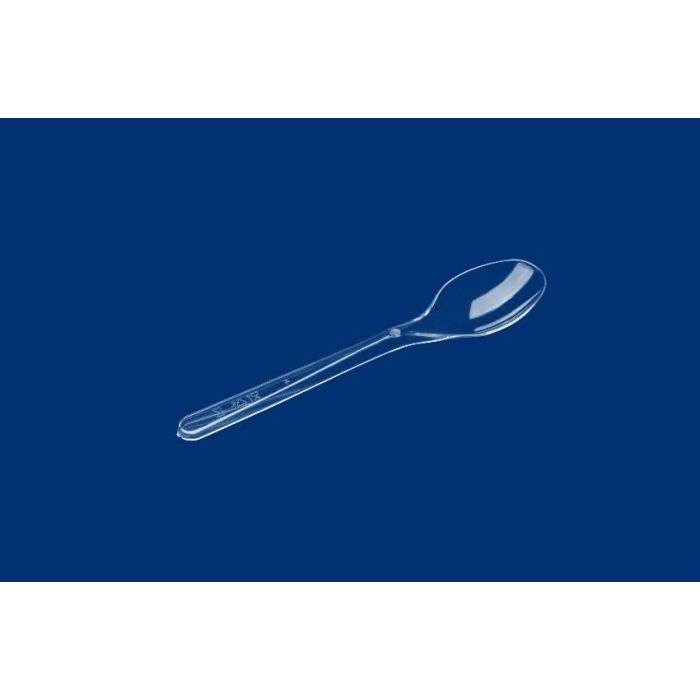 Dessert spoon SUPERIOR transparent 50pcs S522 GRUBE 120mm, reusable (k/40)