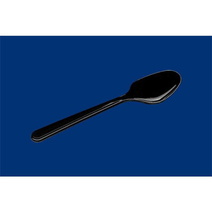 SUPERIOR large spoon black 50pcs S524 GRUBE 180mm, reusable (k/40)