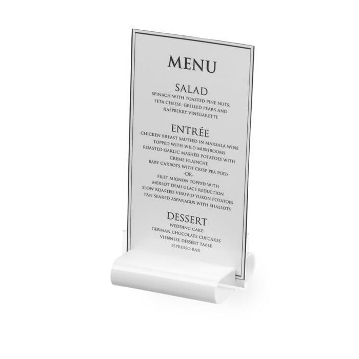 Podstawka pod kartę MENU - biały - kod 663776