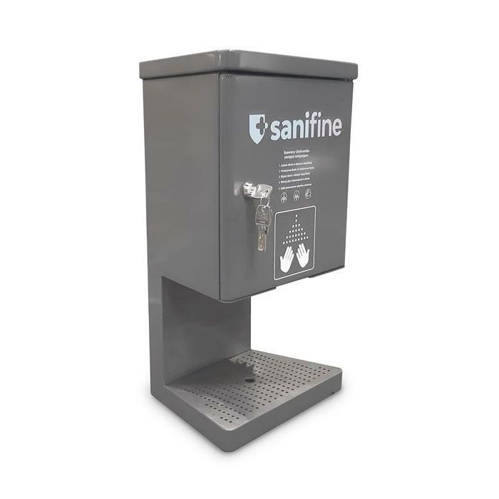Countertop hand disinfection station with automatic dispenser