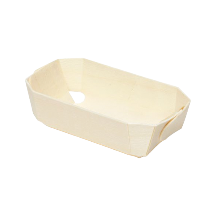 Wooden baking mould with paper insert, 180x110x60mm, pack of 280