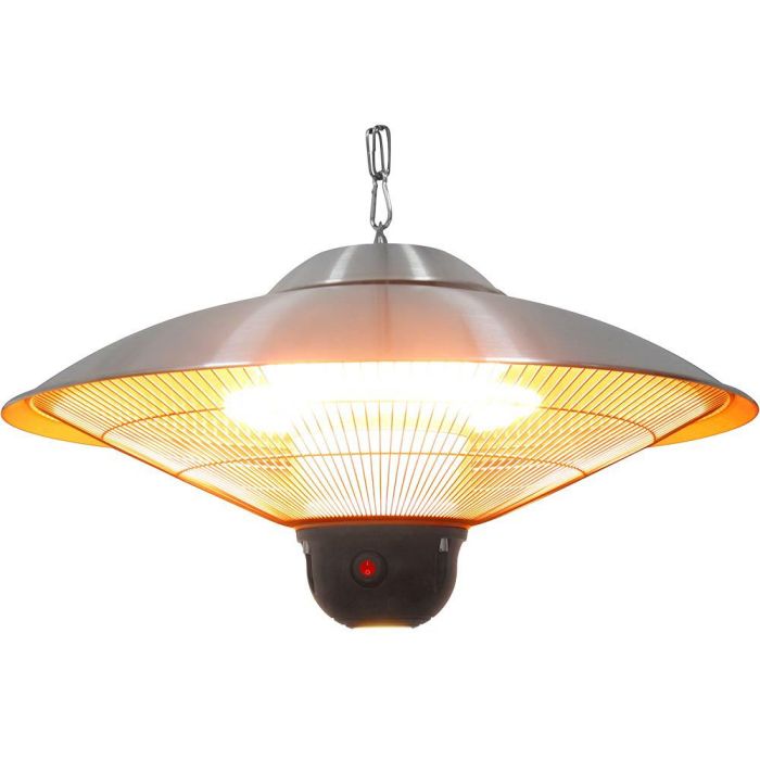 Pendant heating lamp with remote control and LED lighting, P 2.1 kW