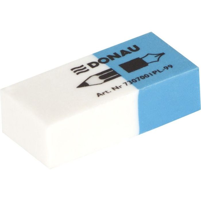 Multipurpose Eraser DONAU, 41x18x11mm, blue-white