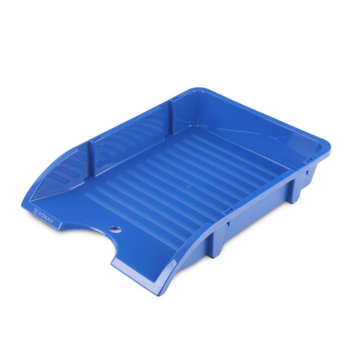 Desk Letter Tray DONAU, shatterproof, PP, A4, blue