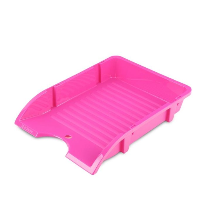 Desk Letter Tray DONAU, shatterproof, PP, A4, pink