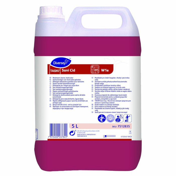 TASKI Sani Cid W1e 5L - cleaning agent for toilets, sanitary facilities, and bathrooms