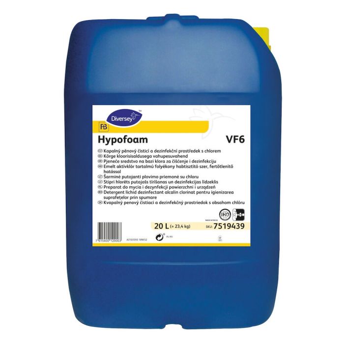 Diversey Hypofoam VF6 20kg - alkaline foam cleaner and desinfectant with chlorine