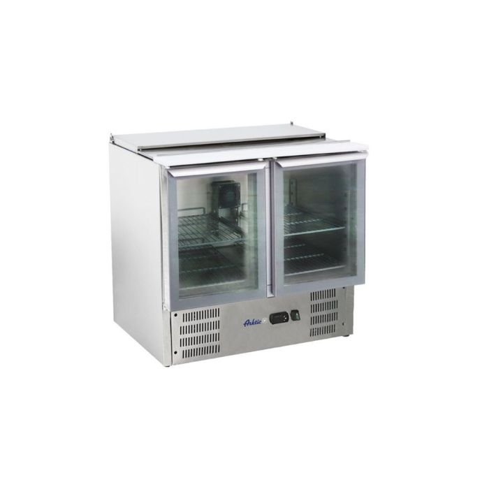 Salad cooling tables with hinged lid 2-WIRE Glazed