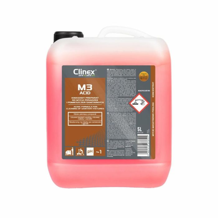 Clinex M3 Acid 5L - płyn do mycia posadzek i pomieszczeń sanitarnych