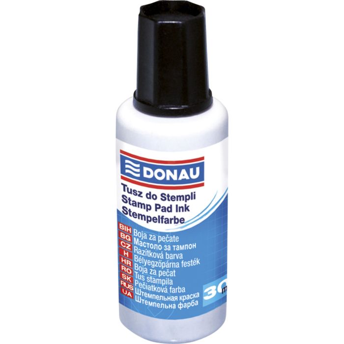 Tusz do pieczątek DONAU, 30ml, czarny