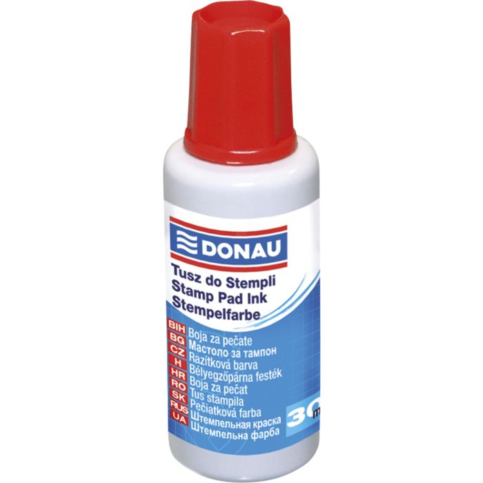 Stamp Ink DONAU, 30ml, red