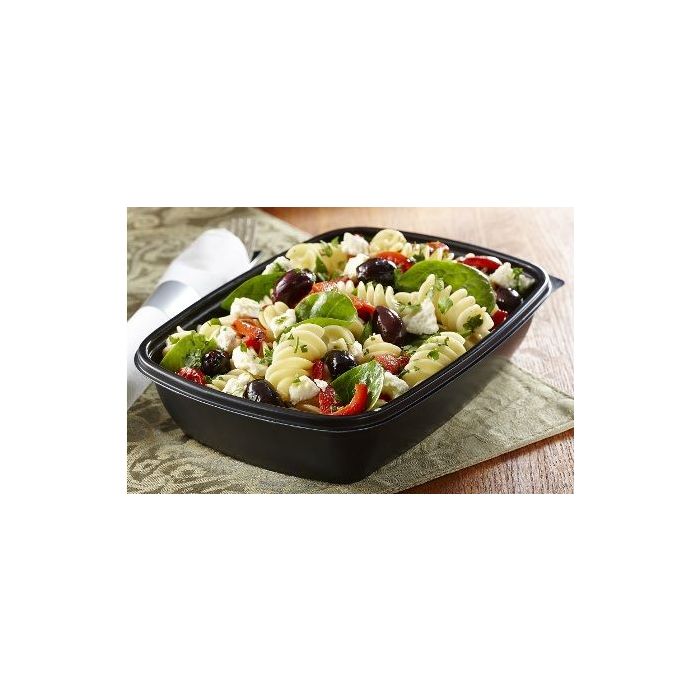 FastPac rectangular container 900ml black 23x17x5cm, 75 pieces