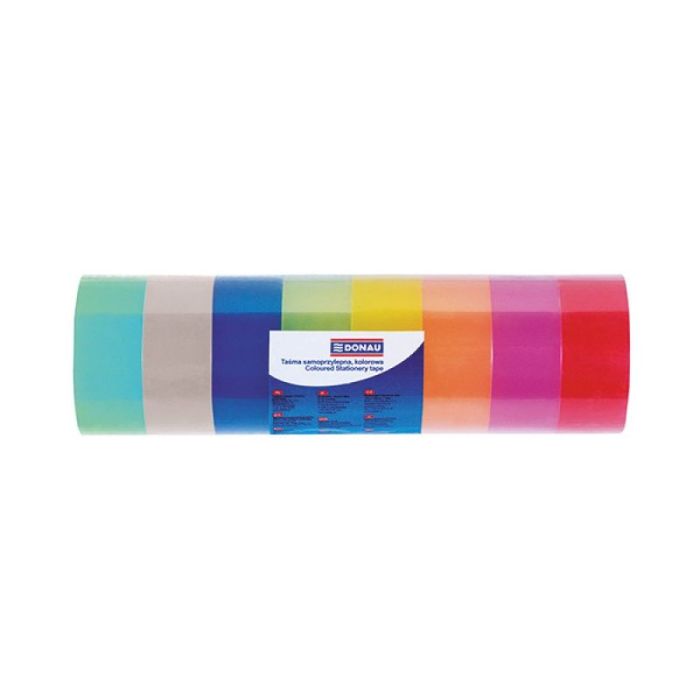 Self-adhesive Tape DONAU, 18mm, 18m, 8pcs