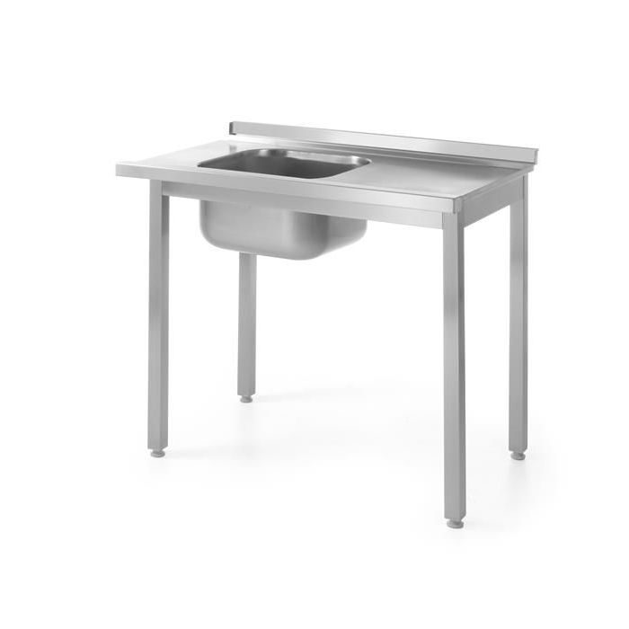 Dishwasher discharging table with sink - screwed - right 1000x600x(H)850 code 811924