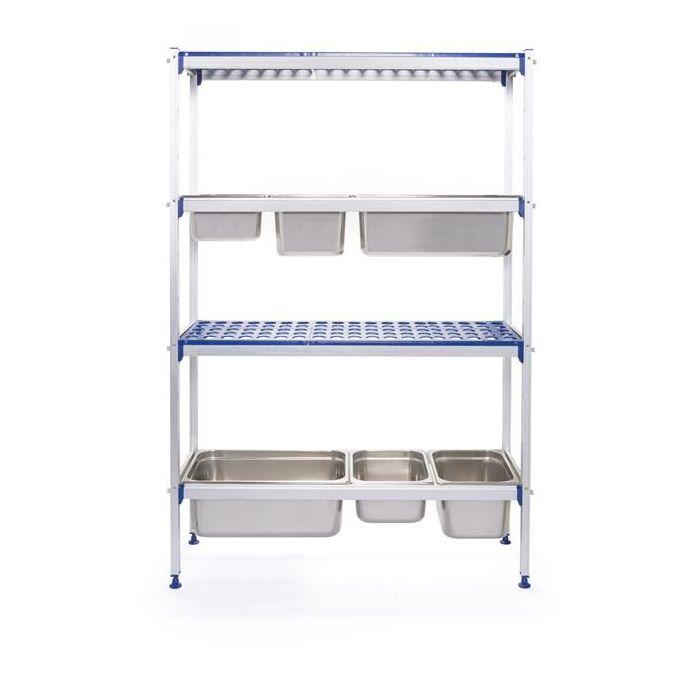 Aluminium storage rack for GN 1/1 containers - code 812266