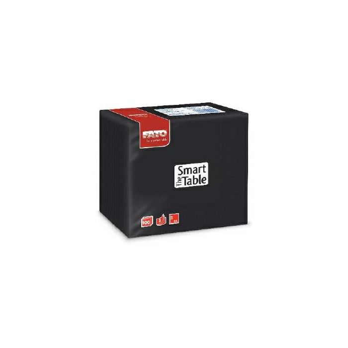Serwetki 40x40 3W czarne FATO op.100szt. (k/8) Smart Table