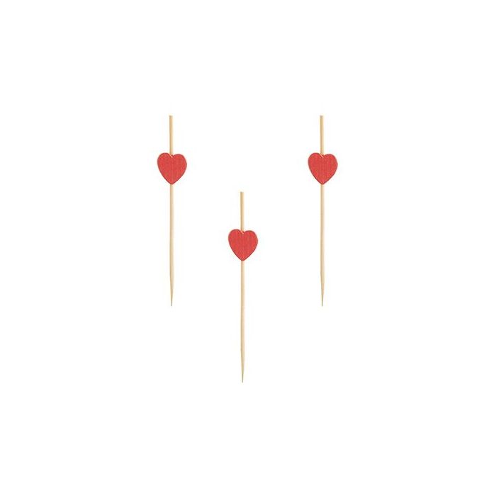 FINGERFOOD - patyczki HEART 7cm op. 100 sztuk