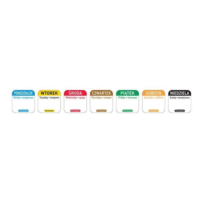 Food safety stickers for every day of the week