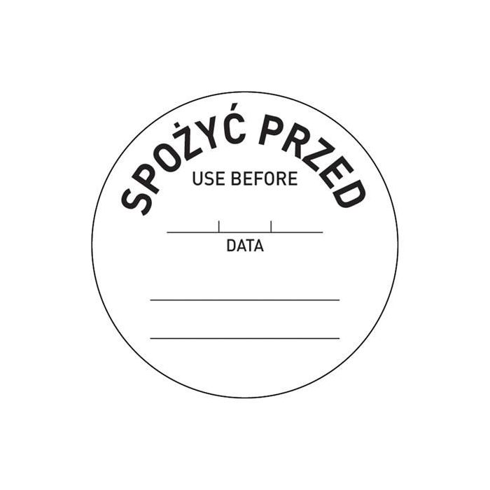 Food safety - 'before' sticker