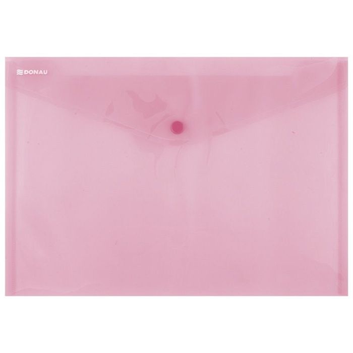 Envelope Wallet DONAU press stud, PP, A4, 180 micron, red