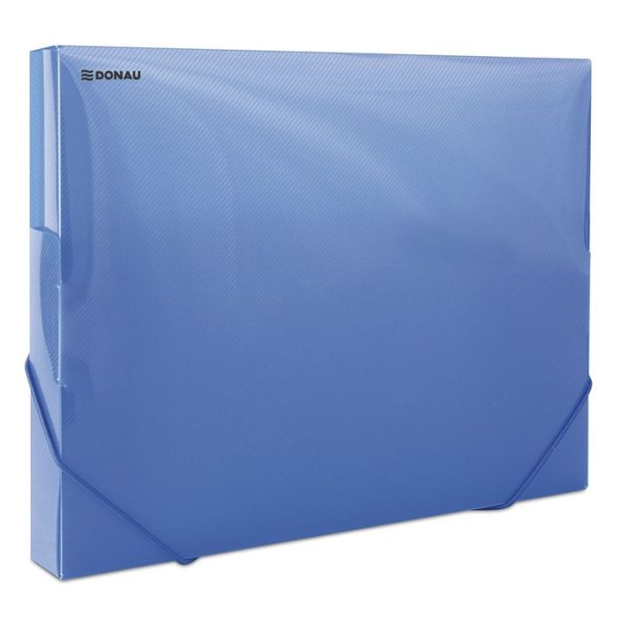 Elasticated Expanding File DONAU, PP, A4/30, 700 micron, transparent blue