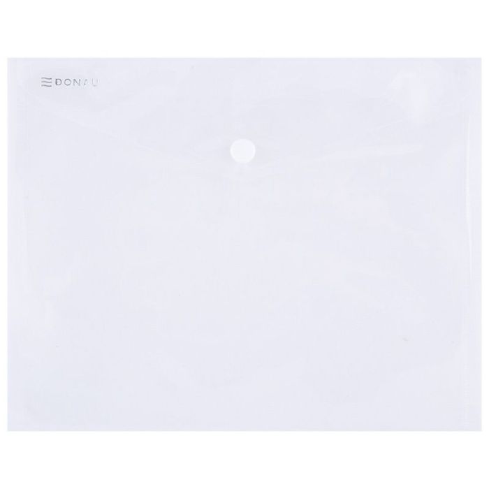 Envelope Wallet DONAU press stud, PP, C5, 180 micron, clear