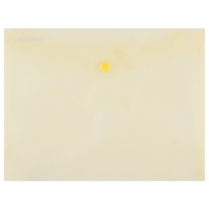 Envelope Wallet DONAU press stud, PP, C5, 180 micron, yellow