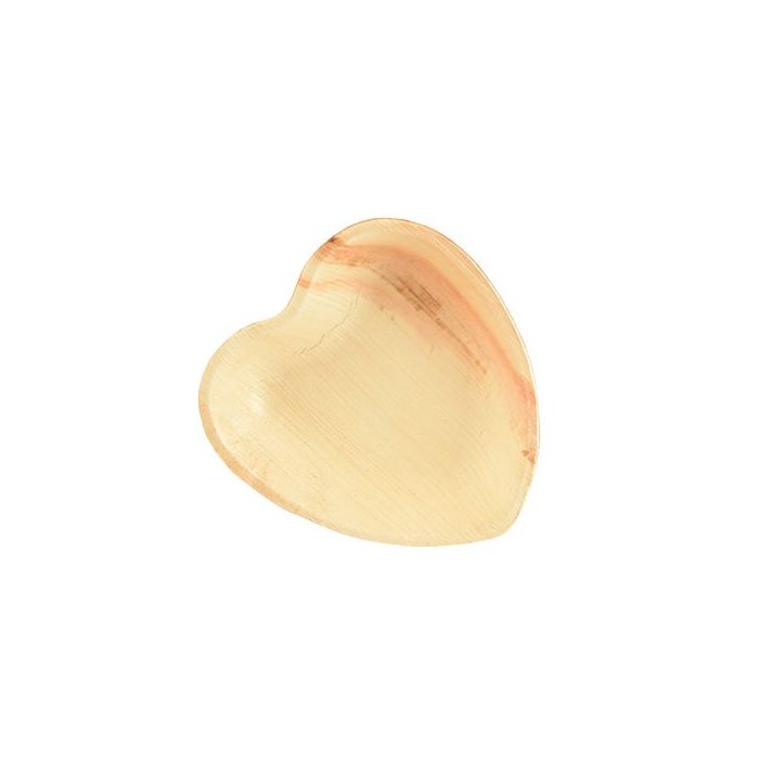 Talerz PURE z liści palmowych SERCE 15,5x3 cm op. 25 sztuk