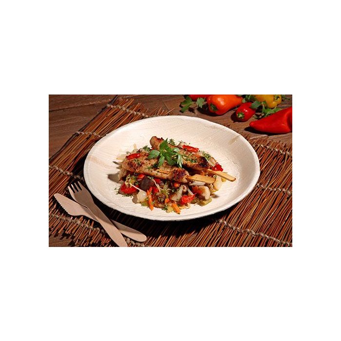PURE plate made of palm leaves round diameter 230xh.25mm, 25 pieces