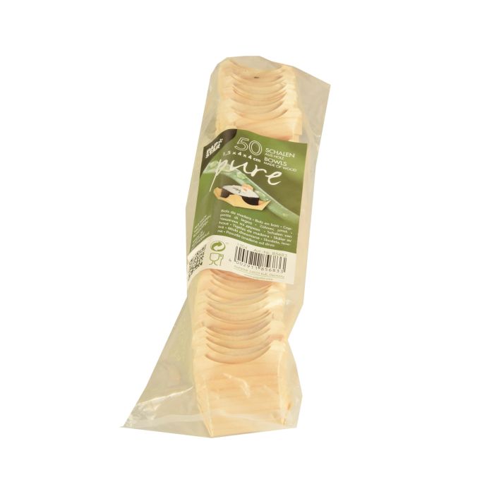 FINGERFOOD - square bowls 4x4xh.1.5cm wooden bowls, 50 pcs.
