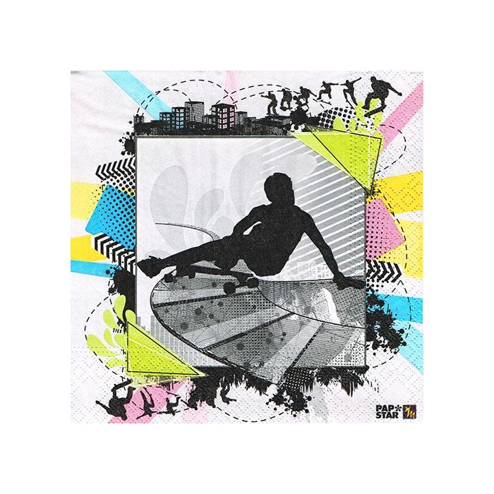 MX Napkins 33x33 3-ply, pack of 20, SKATER Magic Xperience print