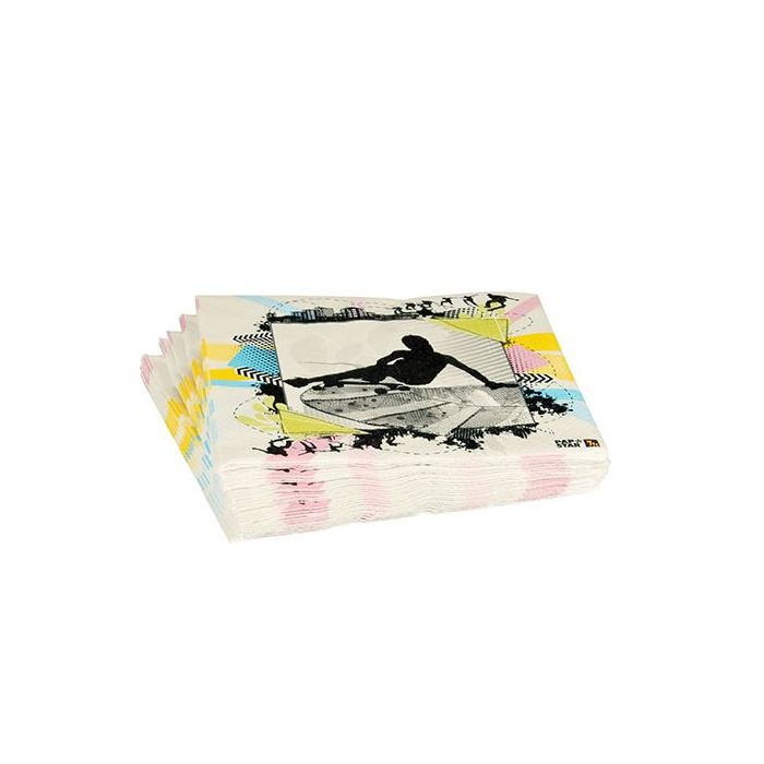 MX Napkins 33x33 3-ply, pack of 20, SKATER Magic Xperience print