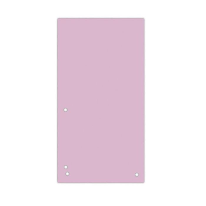 Dividers DONAU, cardboard, 1/3 A4, 235x105mm, 100pcs, light pink