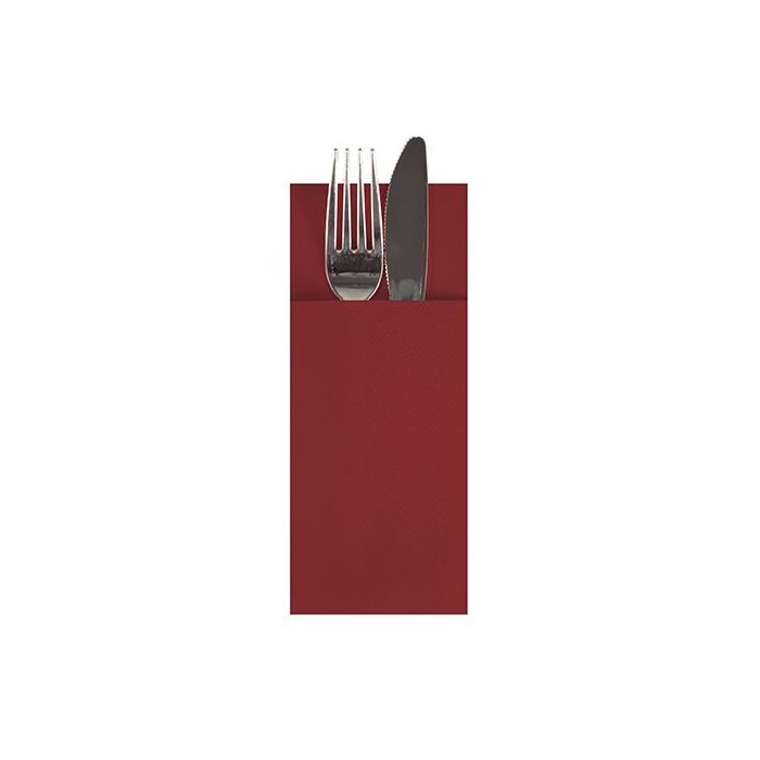 Cutlery pocket Airlaid maroon, pack of 160 pieces