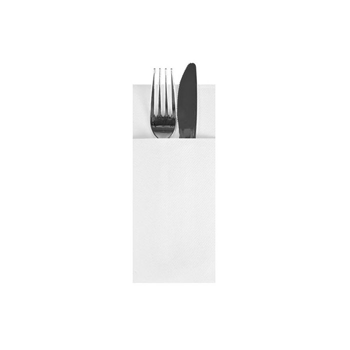Cutlery pocket Airlaid white,160 pieces