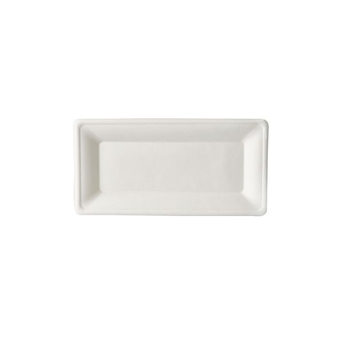 Sugar cane tray 13x26cm PURE, 50 pieces