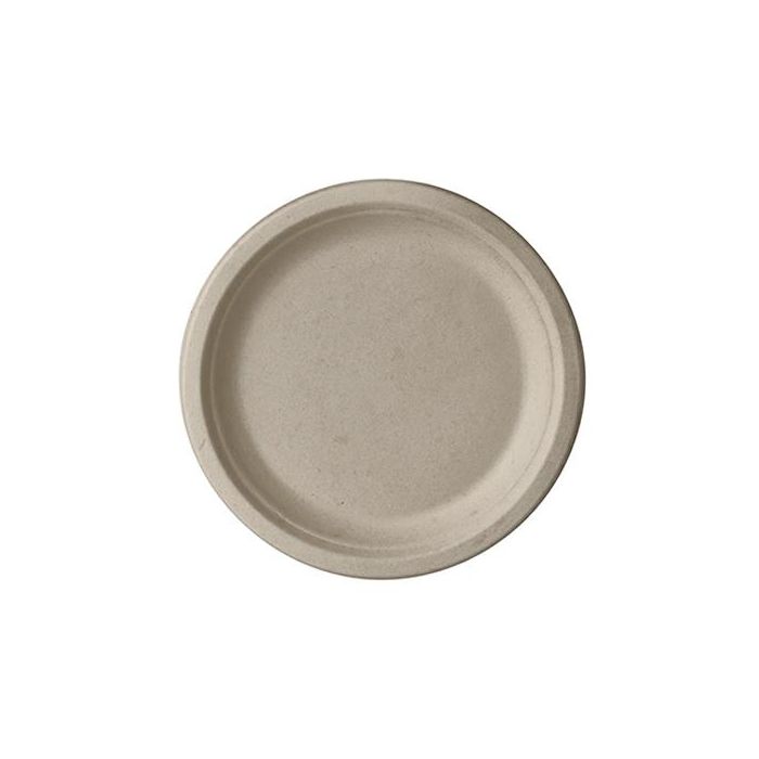 Sugar cane plate 18cm PURE natural, pkg. 50 pcs.