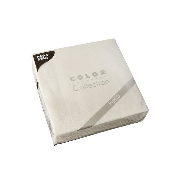 Napkins 38x38cm 2W PUNTO white 1/4 op. 30 pieces