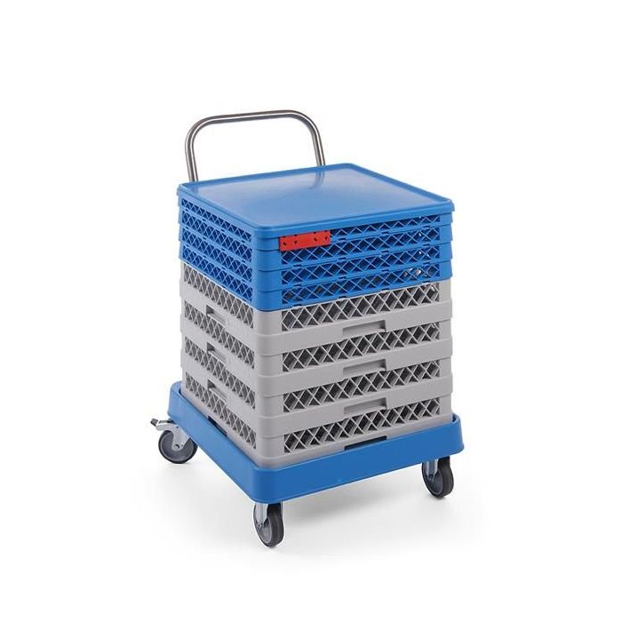 Dishwasher basket cart with handle